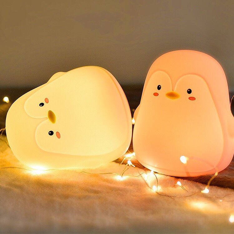 Penguin Silicone Night Light - Led Night Light with Color Changing - Baby Nightlights for Home&Bedroom