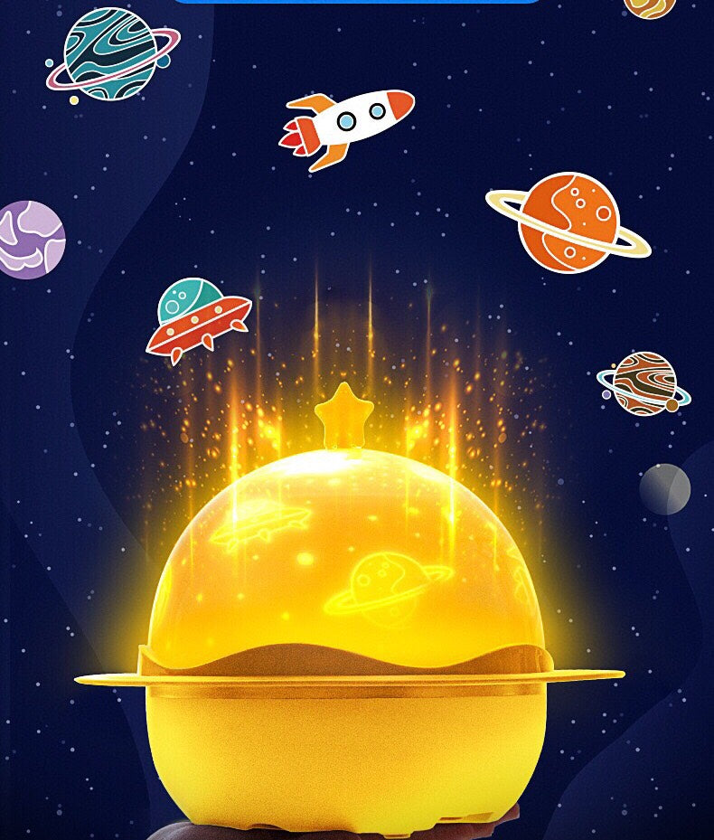 Lucky Star Starry Night Light - Musical 360 Rotating Universe Sky Projector Lamp -  for Kids Bedroom Home Decor - 8 Pattern