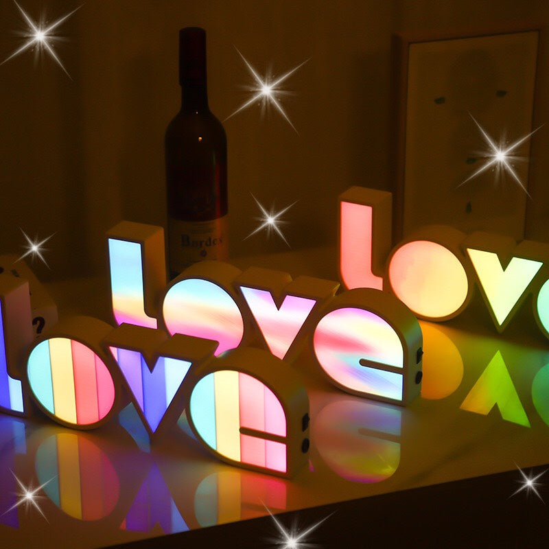 LED Letter Light Box - LOVE Modeling Light - Wedding Valentine&