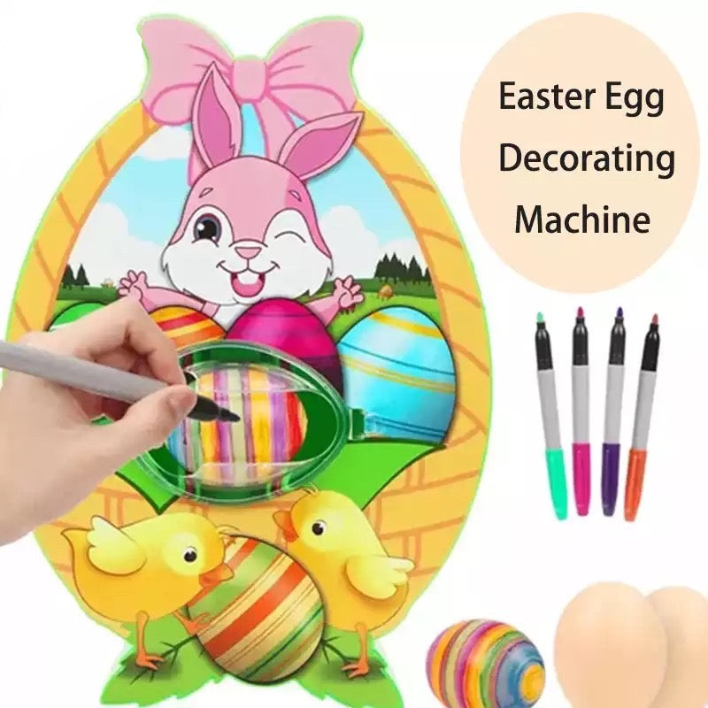 Electric Easter Toy Kit - Bunny DIY Egg Decorating Machine - Drawing On The Real Egg