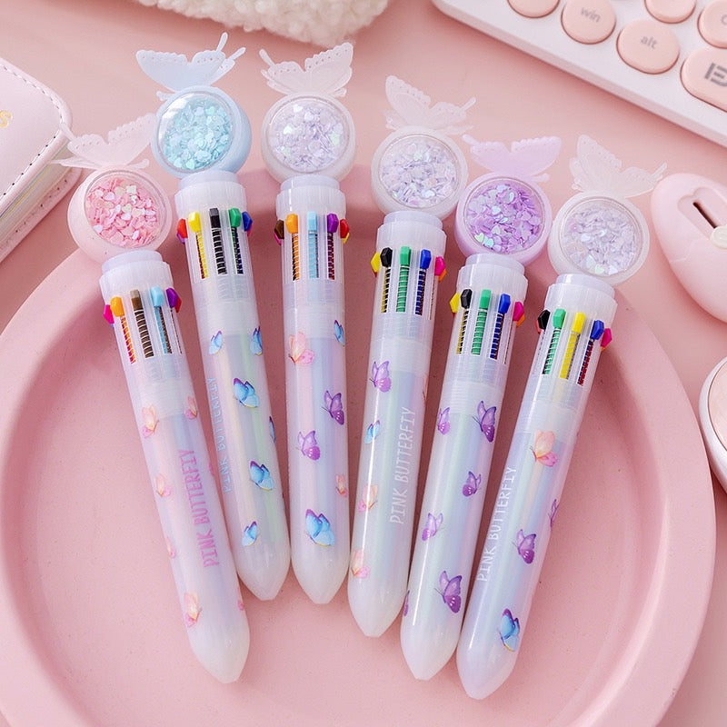 Creative Cartoon 6 In 1 Multiple Ballpoint Pen - Push Type - School Supplies Gifts