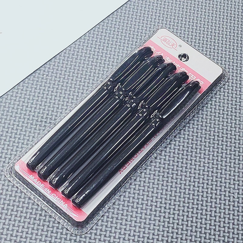 5 Pieces Set - Black Gel Ink Pen Pack - School And Office Supplies