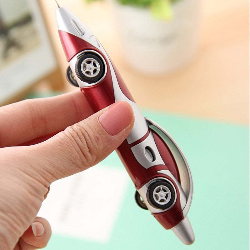 Funny Novelty Design Cartoon Car Shape Pen - Blue Ballpoint Pen - Toy Gifts School Supplies