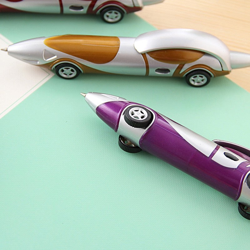 Funny Novelty Design Cartoon Car Shape Pen - Blue Ballpoint Pen - Toy Gifts School Supplies