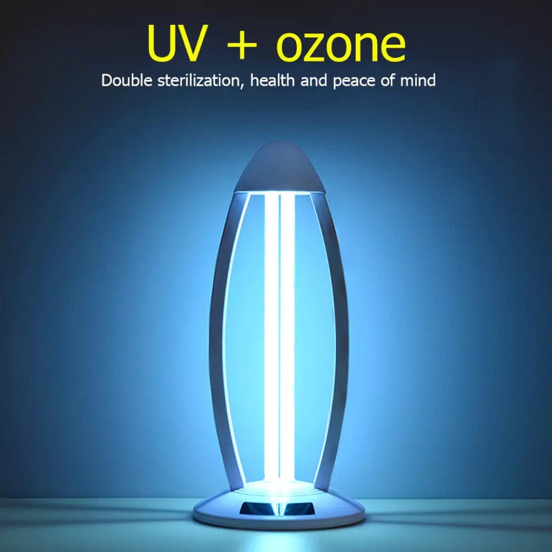 UV Desk Lamp UV-C Ultraviolet Lamp - Sterilizer for Home or Office - Ozone to Purify Air - Remote Operated for Safety - Powerful 38W