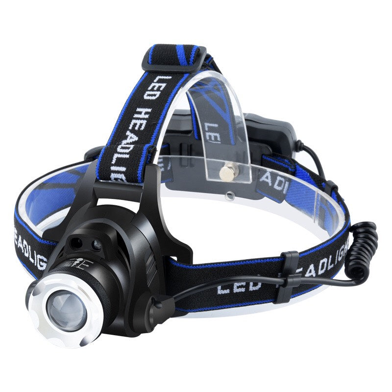 Super Bright Headlamp - USB Rechargeable Led Head Lamp - Adjustable Headband - Hard Hat Light Perfect for Camping - Hiking, Outdoors - Hunting - Running