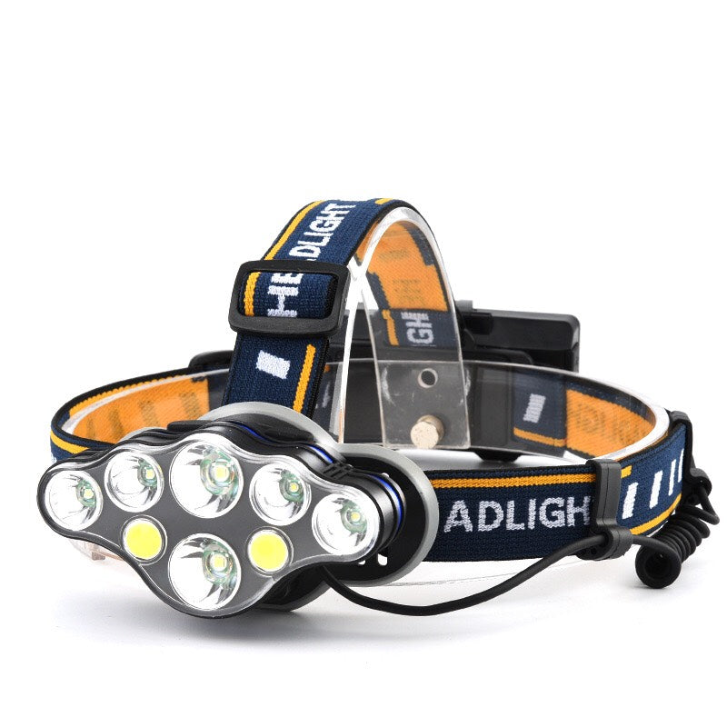 Super Bright Headlamp - USB Rechargeable Led Head Lamp - Adjustable Headband - Hard Hat Light Perfect for Camping - Hiking, Outdoors - Hunting - Running