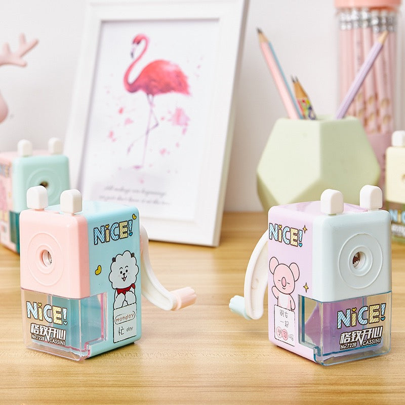 1 PC Cute Cartoon Mechanical Pencil Sharpener - Creative Stationery School Office Supplies