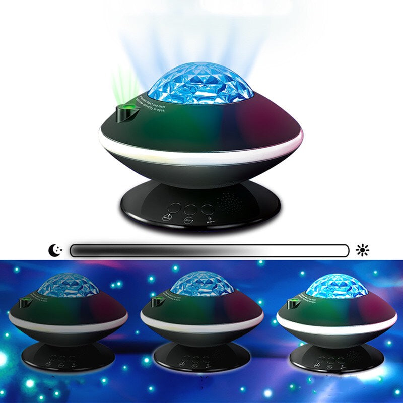 Starry sky aurora projection light - USB starry effect projection laser light - LED water pattern atmosphere night light