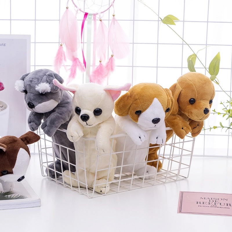 Kawaii Plush Dog Puppy Pencil Box - School Office Supplies Pencil Bags For Kids Stationery