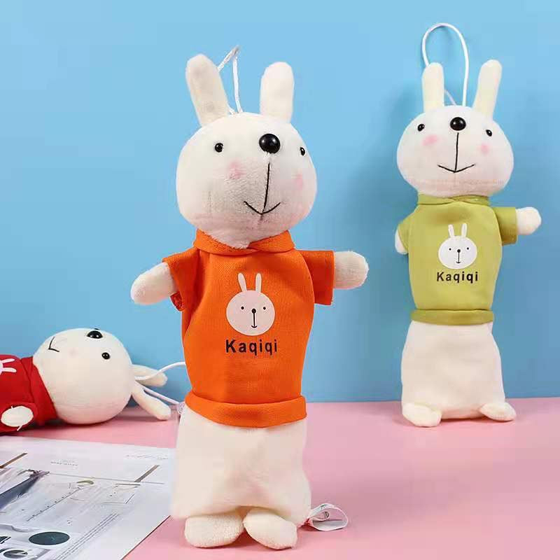 1 PC Creative Little Rabbit Plush Cartoon Animal Pencil Case - Cute Children&