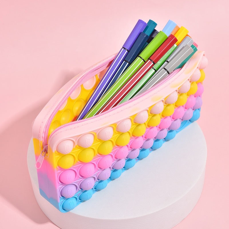 1 PC Pop It Pencil Case Random Color - Pop Cute Pencil Bag School Supplies