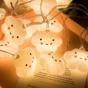 Cute String Lights for Kids - Bedroom Novelty String Lights - Clouds Shape String Lights - Battery powered - 3m 20 lights