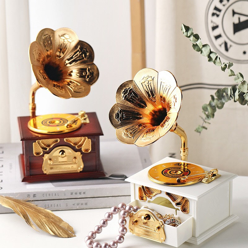 Gramophone Music Box - Classical Gramophone  - Jewelry Box - Home Decoration