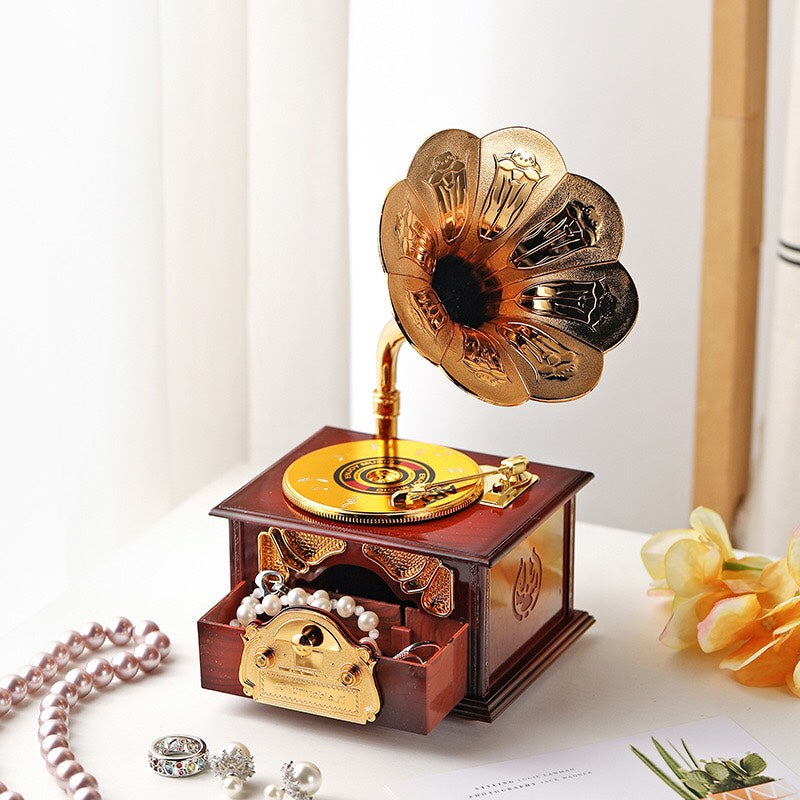 Gramophone Music Box - Classical Gramophone  - Jewelry Box - Home Decoration