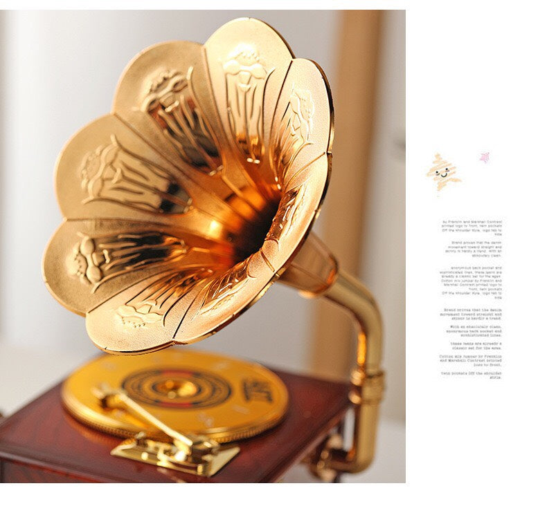 Gramophone Music Box - Classical Gramophone  - Jewelry Box - Home Decoration