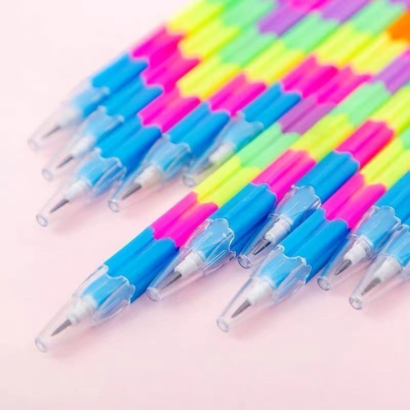 1 PC Building Blocks Pencil - Cute Toy Bricks Pencils Student Stationery Cartoon Pencil Section Pencils