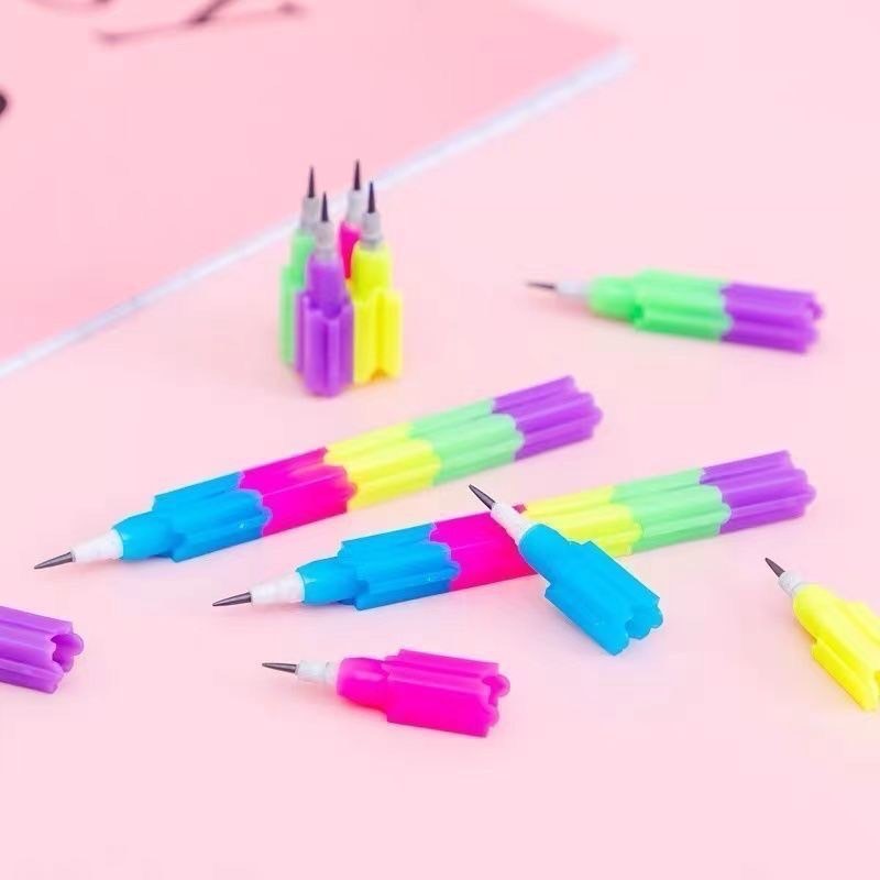 1 PC Building Blocks Pencil - Cute Toy Bricks Pencils Student Stationery Cartoon Pencil Section Pencils