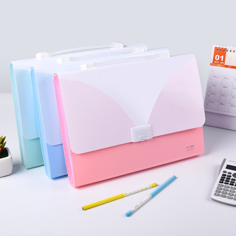 13 Grids Handheld File Folder Organ Box Bag - Office Document A4 Paper Folder - Waterproof Multi-function Organizer Storage Holder