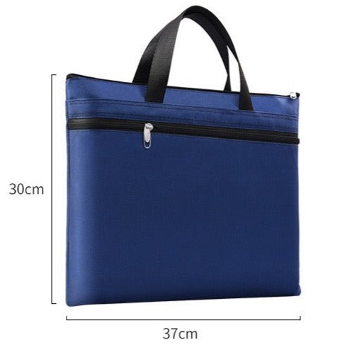 Simple Document Organizer Foldable File Folder - Oxford Canvas Document Bag - Portable Waterproof Folding Handbag Office Supplies