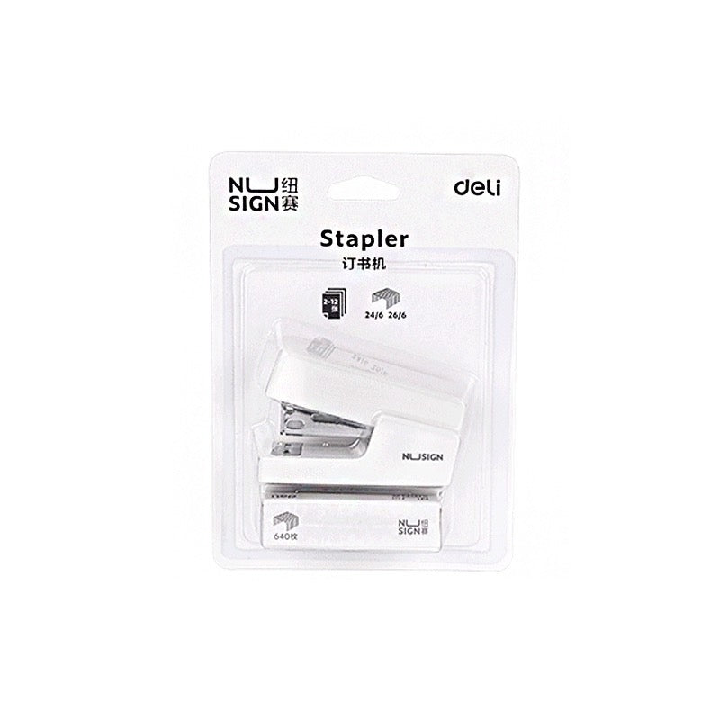 Mini Stapler 24/6 Plastic Stationery Set - Office Accessories Mini Binder Stationary Set