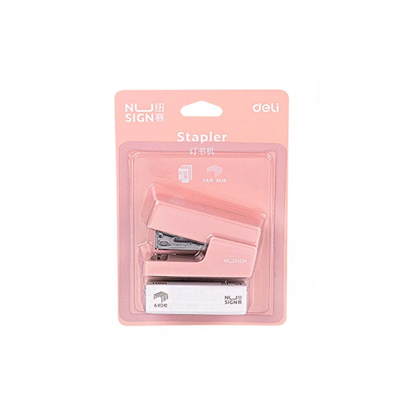 Mini Stapler 24/6 Plastic Stationery Set - Office Accessories Mini Binder Stationary Set