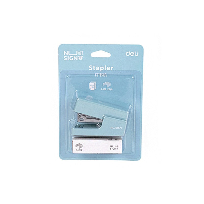 Mini Stapler 24/6 Plastic Stationery Set - Office Accessories Mini Binder Stationary Set