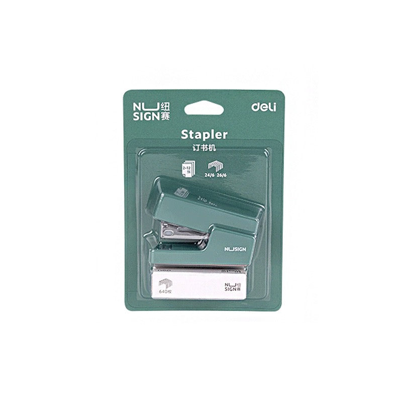 Mini Stapler 24/6 Plastic Stationery Set - Office Accessories Mini Binder Stationary Set