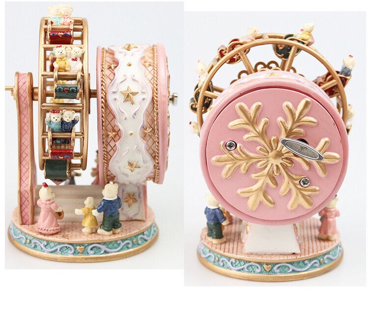 Rotating Ferris Wheel Bear Music box -  Birthday - Mother&