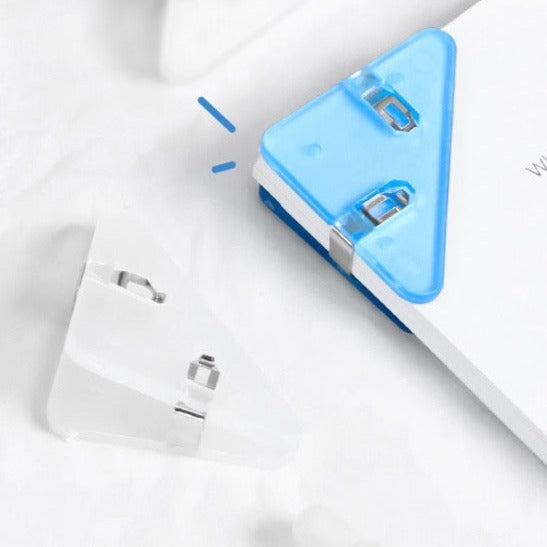 1 PC Mini Corner Clips Set Bookmark Transparent & Solid Colorful - Page Holder Paper Clip Clamp File Index Photo Office School
