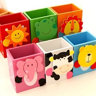 Children Desktop Storage Box Pen Holder Pencil Display Cup - Cute School Supplies Stationery