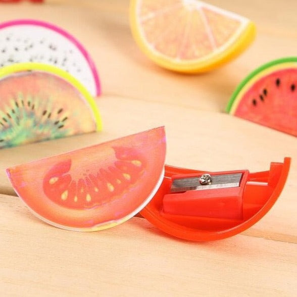 1 PC Novelty Fruit Plastic Pencil Sharpener Pencil Cutter Knife - Stationery School Supplies