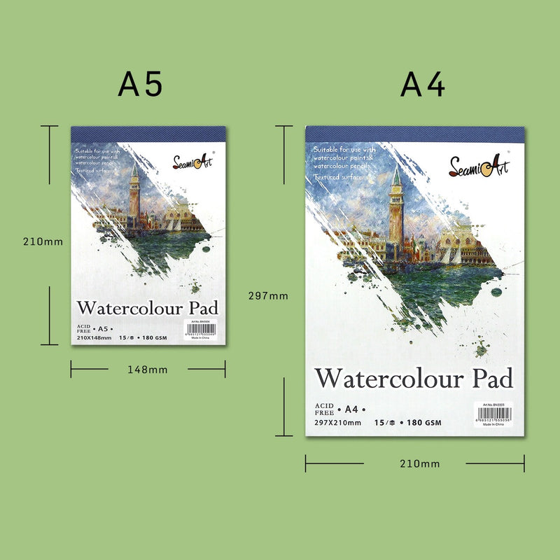 15 Sheet A4 High Quality Watercolor Sketchbook Paper For Drawing Painting Color Book - School Art Stationery Supplies