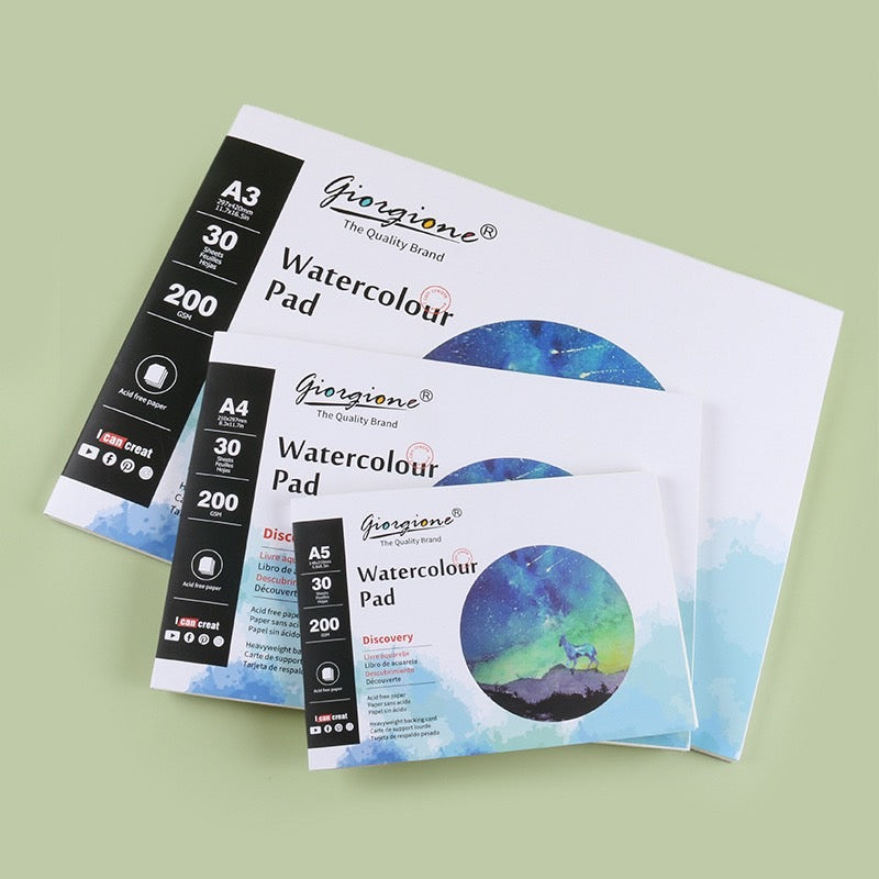 30 Sheets A4 High Quality Watercolor Sketchbook Paper For Drawing Painting Color Book - School Art Stationery Supplies