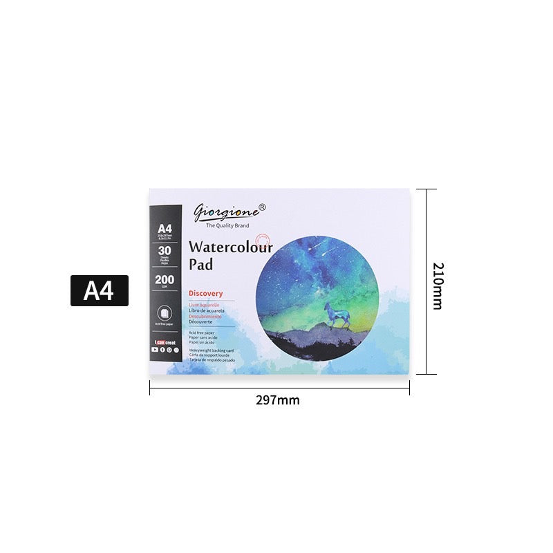 30 Sheets A4 High Quality Watercolor Sketchbook Paper For Drawing Painting Color Book - School Art Stationery Supplies