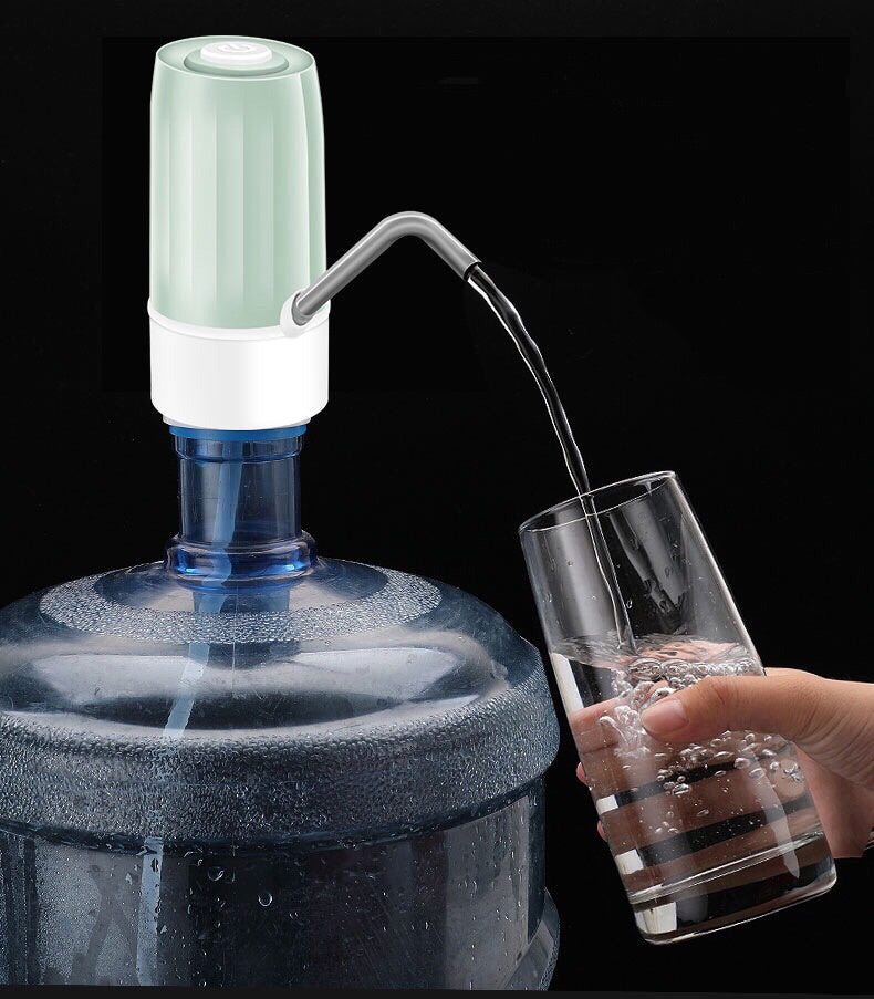 Portable Water Bottle Pump - Universal Bottle Electric Water Dispenser with Switch and USB charging - for Camping, Kitchen, Workshop, Garage