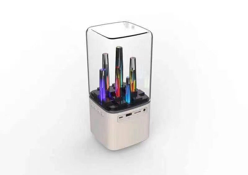 LED Bluetooth Speaker - Night Light Changing Wireless Speaker - Portable Wireless Bluetooth Speaker - 6 Color LED Themes, Handsfree/Phone/PC/MicroSD/USB Disk/AUX-in/TWS Supported