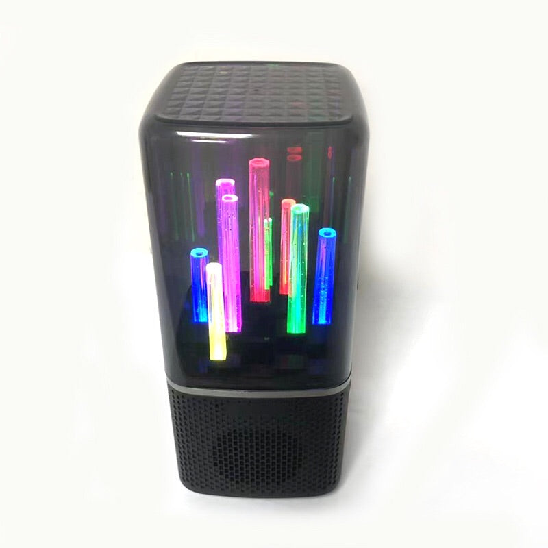 LED Bluetooth Speaker - Night Light Changing Wireless Speaker - Portable Wireless Bluetooth Speaker - 6 Color LED Themes, Handsfree/Phone/PC/MicroSD/USB Disk/AUX-in/TWS Supported