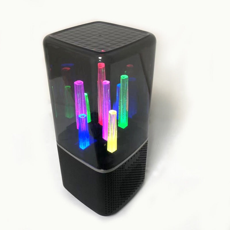 LED Bluetooth Speaker - Night Light Changing Wireless Speaker - Portable Wireless Bluetooth Speaker - 6 Color LED Themes, Handsfree/Phone/PC/MicroSD/USB Disk/AUX-in/TWS Supported