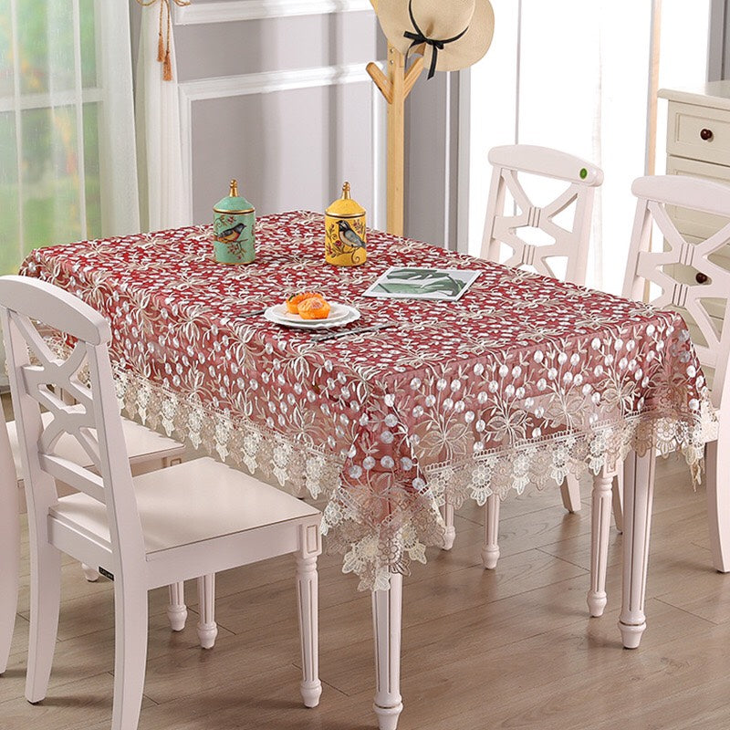 European Style - Lace Embroidery - Tablecloth - Decoration