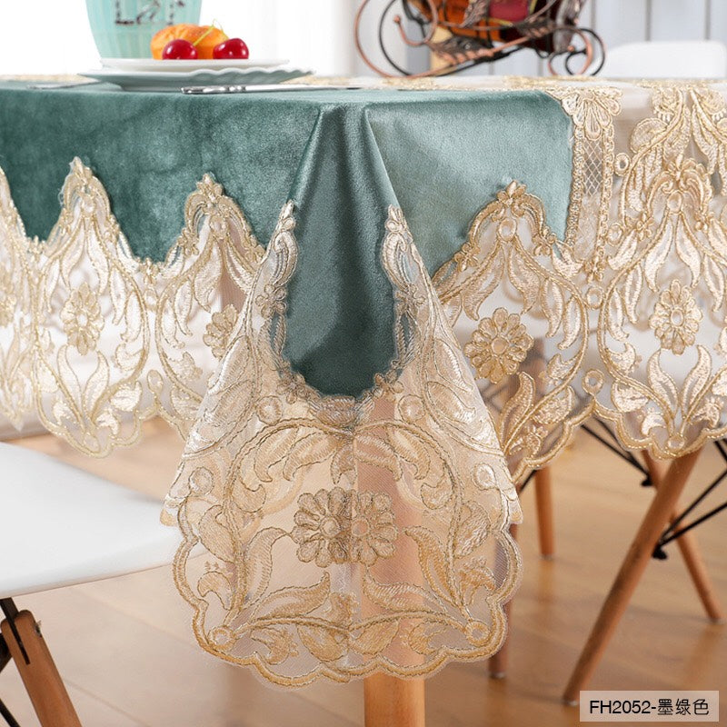 European - Flannel Embroidery - Tablecloth - Decoration