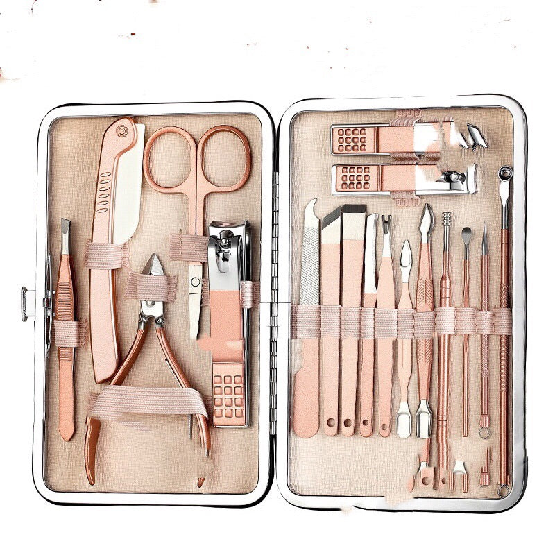 12-Piece Manicure Set - Nail Clippers Stainless Steel Manicure Kit - Portable Travel Grooming Kit