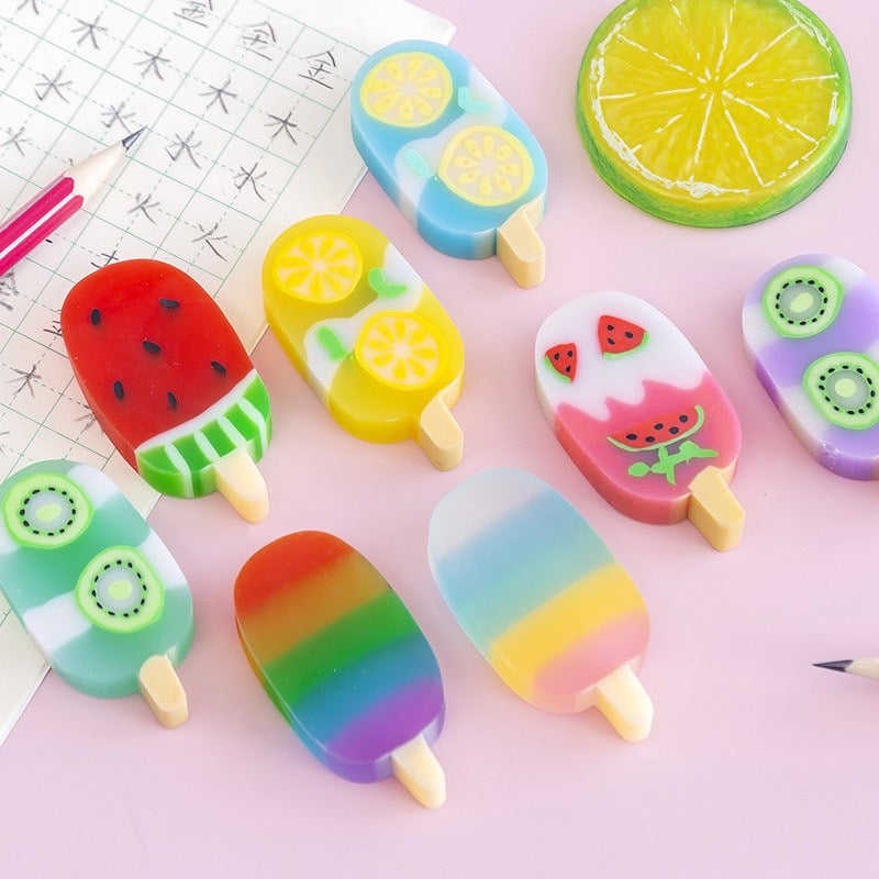 1 PC Novelty Cartoon Series Erasers Set - Kids Student School Stationery Style B