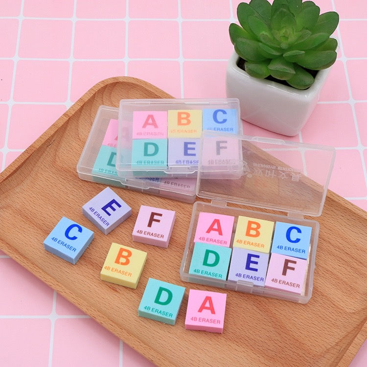 1 PC Novelty Cartoon Series Erasers Set - Kids Student School Stationery Style G