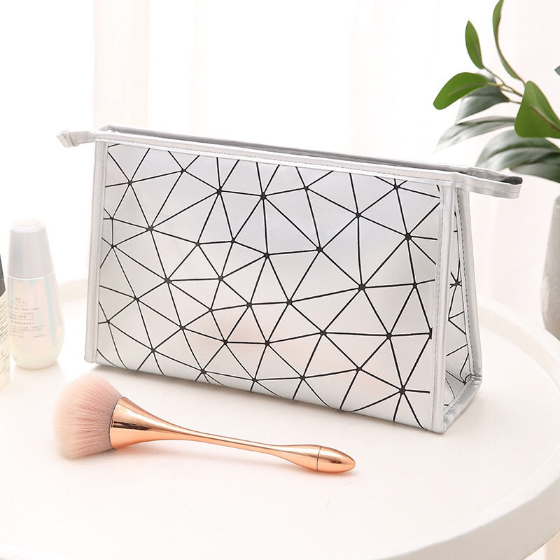 Travel Clear Makeup Bag - Fashion Diamond Cosmetic Bag - Toiletries Organizer Waterproof - Females Storage Make Up Bag