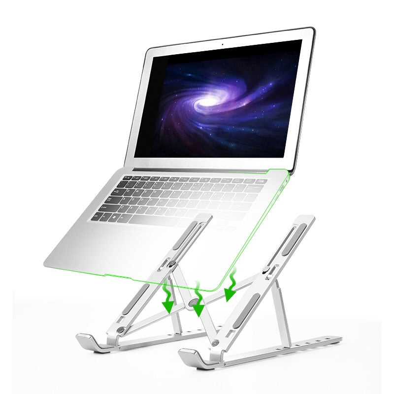 Fold able Laptop Stand - Multi-Purpose Desktop Laptop Bracket - Laptop Cooling Stand for MacBook Pro / iPad - Tablet Universal Holder