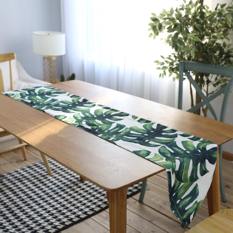 Tropical Palm Leaves - Table Runners for Family Dinner - Banquet - Parties and Celebrations - Tropical Plant Table Decor