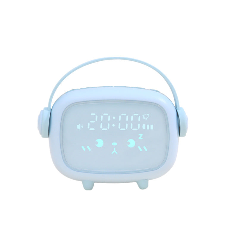 Compact Digital Alarm Clock with Ultra HD LCD Screen - Date & Time Display,re & Humidity, Travel Alarm Bedside Table Clock - Monitor Temperature Clock