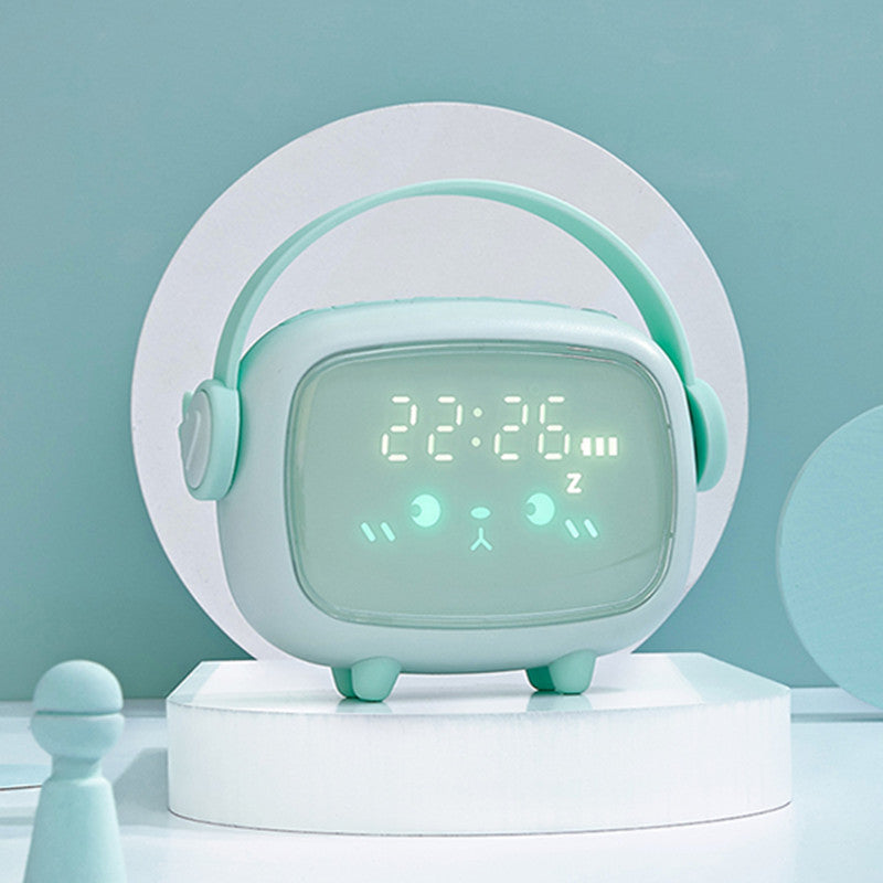 Compact Digital Alarm Clock with Ultra HD LCD Screen - Date & Time Display,re & Humidity, Travel Alarm Bedside Table Clock - Monitor Temperature Clock