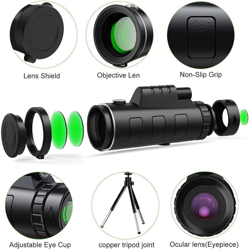 Monocular outdoor binoculars- High magnification eyepiece- HD mobile telescope